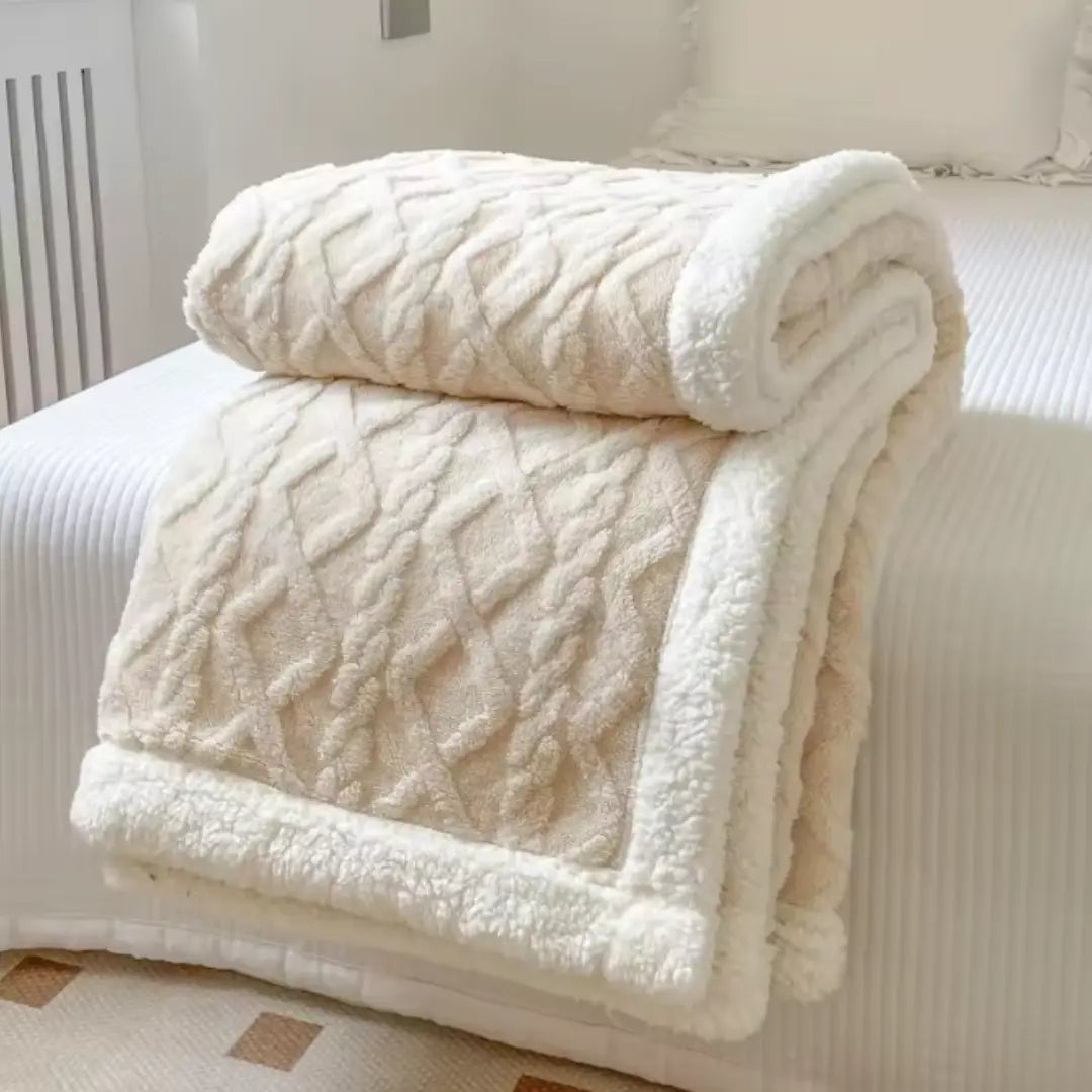 Luxe Sherpa Plaid – Zacht Fleece Deken voor Bank & Bed – Decoratie