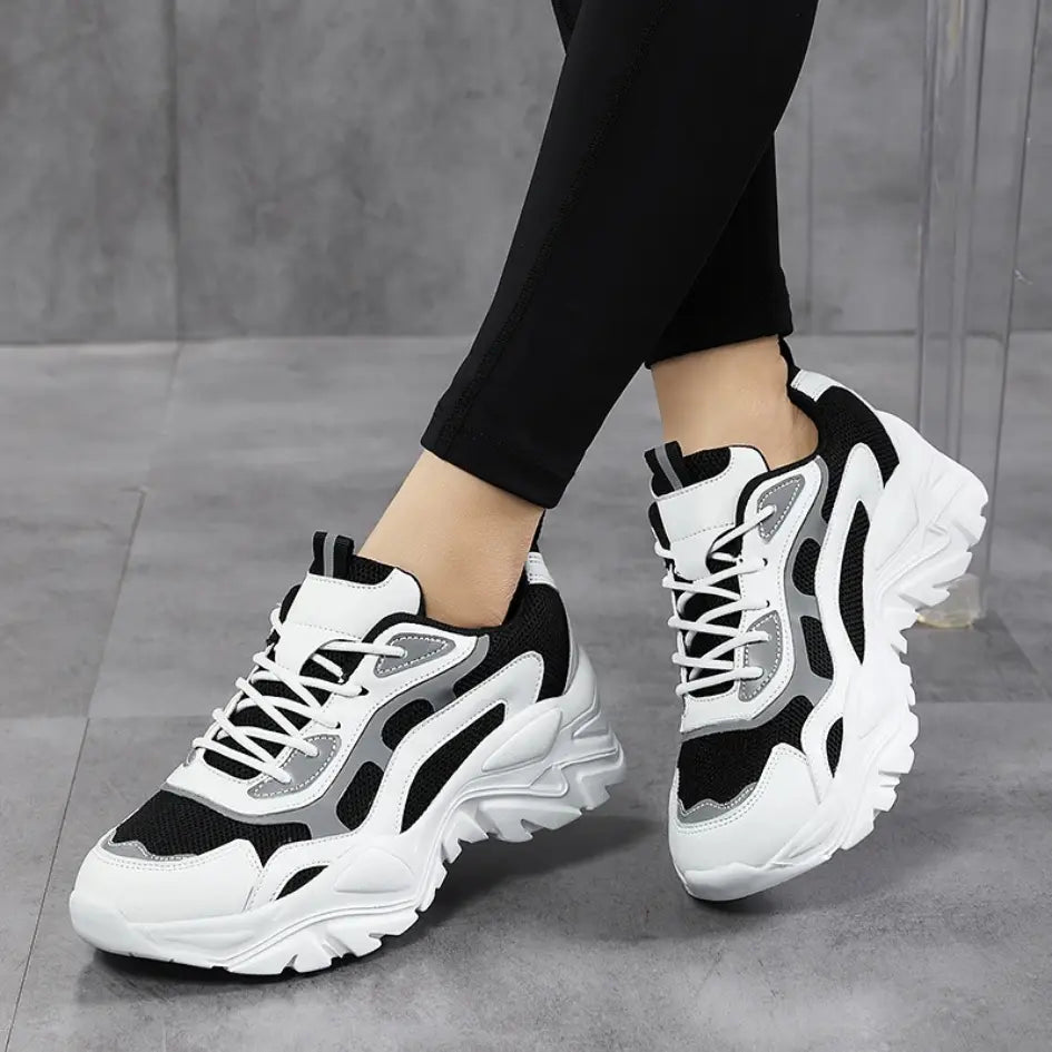Lysa Mae Sneakers Dames – Trendy Sneaker met Hoge Zool & Demping
