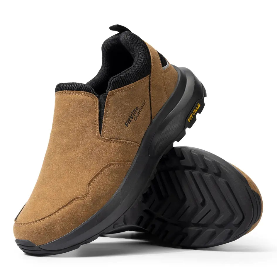 Mick Orthopedische Leren Schoenen Heren - Stevige Suède Wandelschoenen