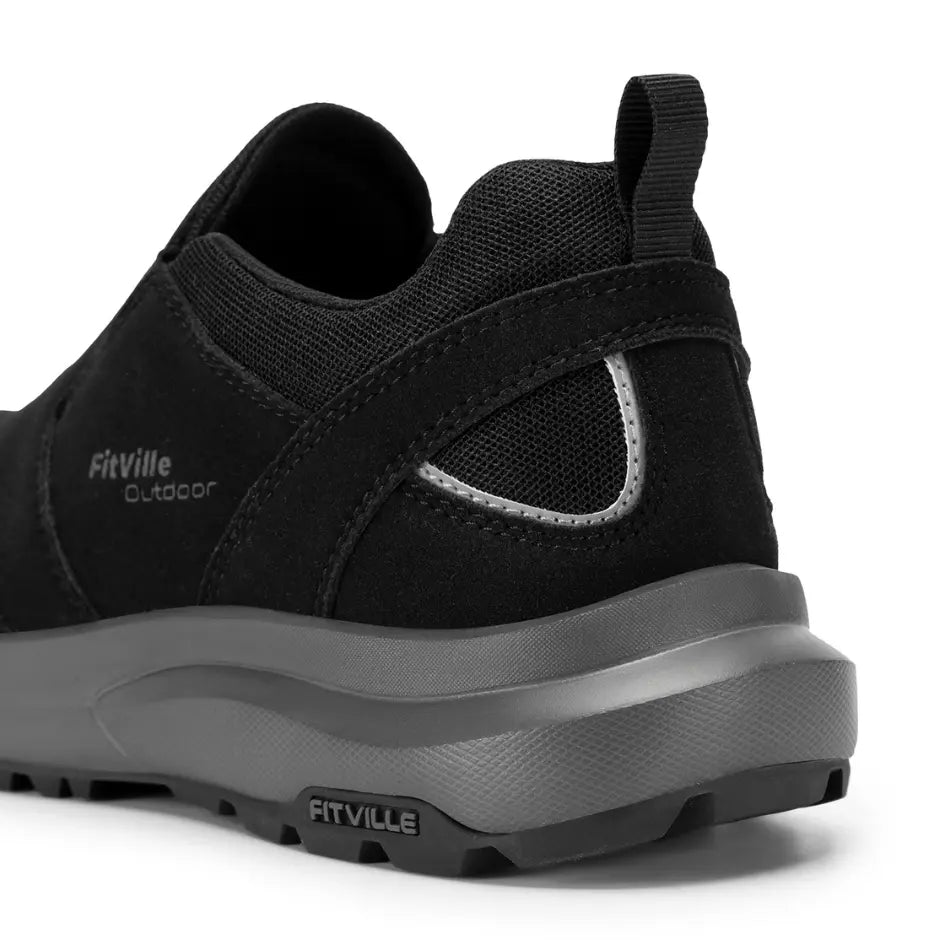 Mick Orthopedische Leren Schoenen Heren - Stevige Suède Wandelschoenen