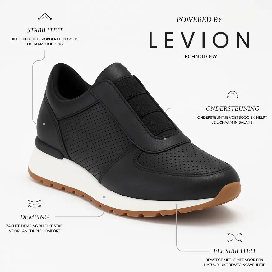 Mila Orthopedische Schoenen Dames zonder Veters - Leren Sneakers