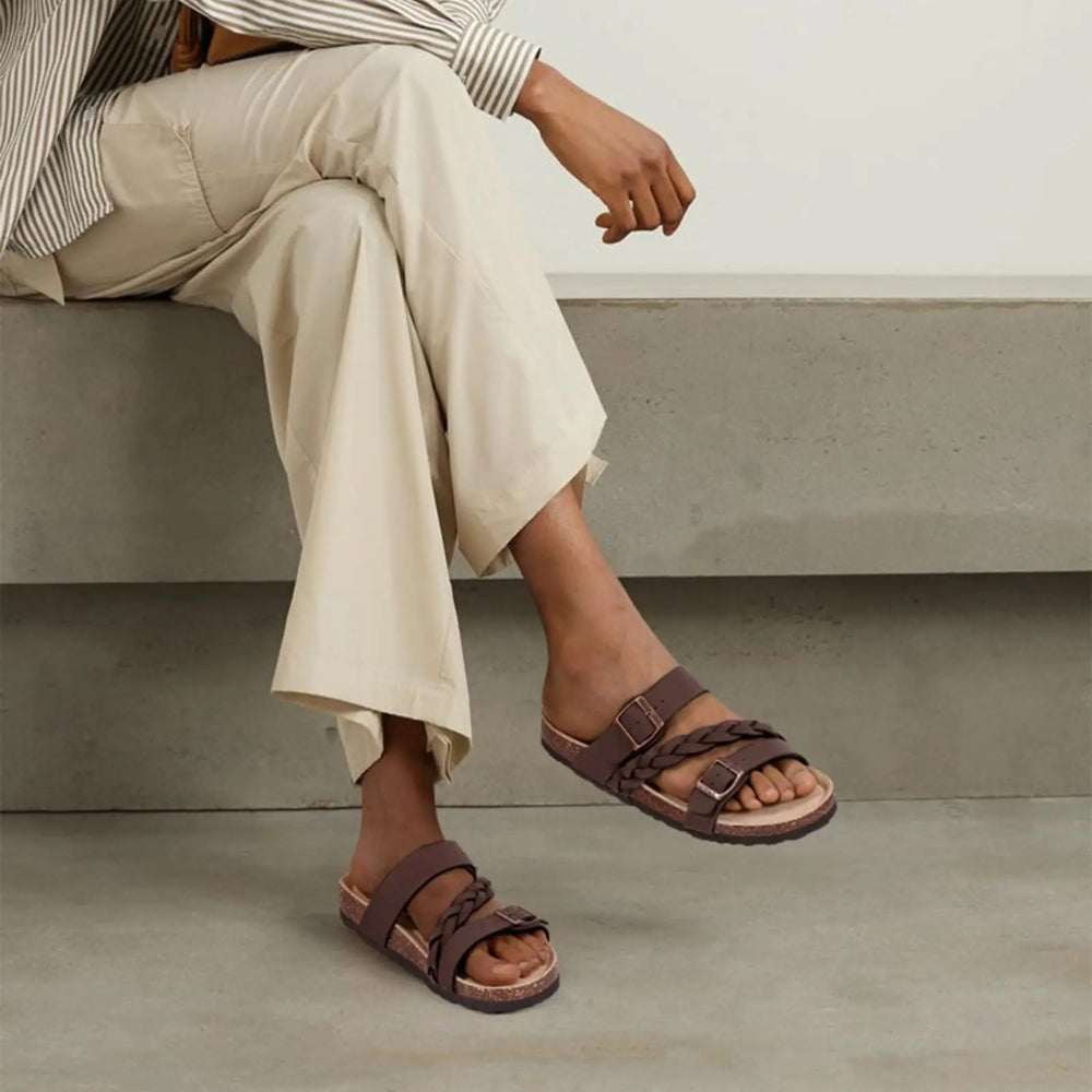 Nina Verstelbare Orthopedische Sandalen - Voetbed Kurk