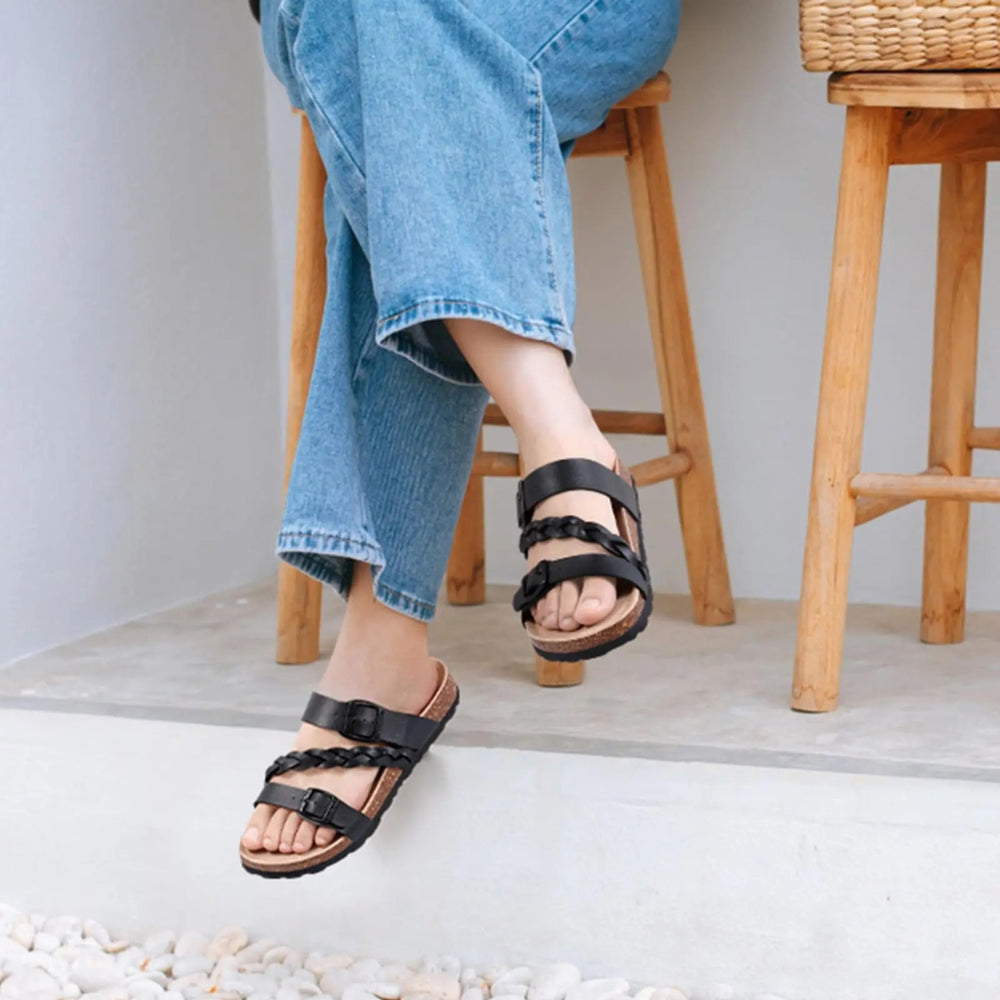 Nina Verstelbare Orthopedische Sandalen - Voetbed Kurk