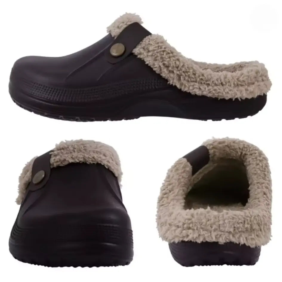 Nufi Pantoffels met Bont voor Heren & Dames - Warme Clogs