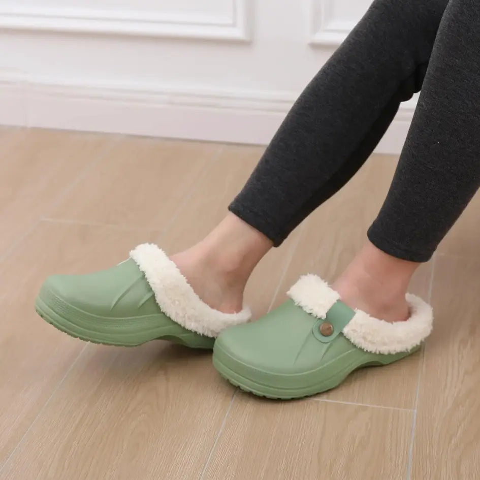 Nufi Pantoffels met Bont voor Heren & Dames - Warme Clogs