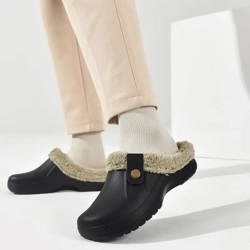 Nufi Pantoffels met Bont voor Heren & Dames - Warme Clogs