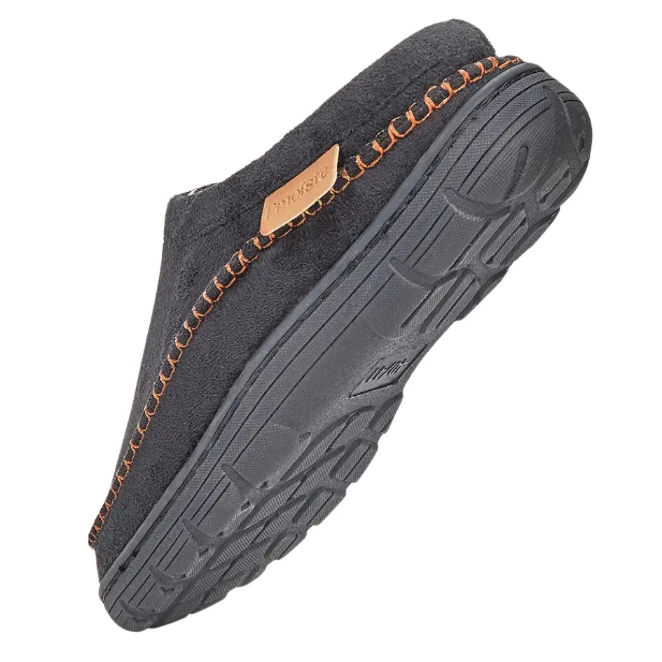 Olivier Pantoffels Heren met Wol - Pantoffels met Harde Zool
