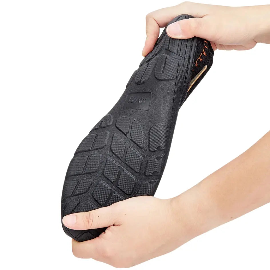 Olivier Pantoffels Heren met Wol - Pantoffels met Harde Zool