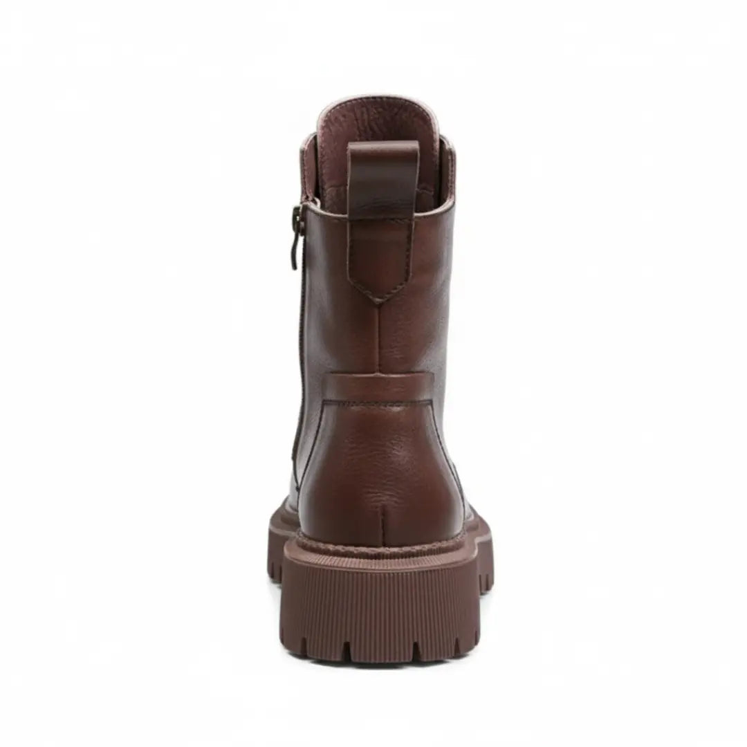 Raven Chunky Veterlaarzen Dames – Stoere Enkelboots met Plateauzool