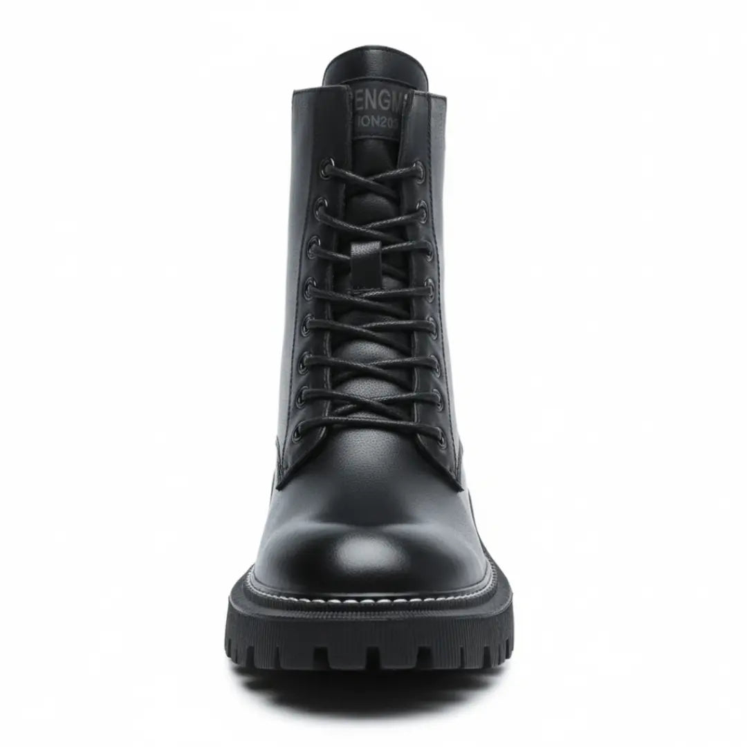 Raven Chunky Veterlaarzen Dames – Stoere Enkelboots met Plateauzool