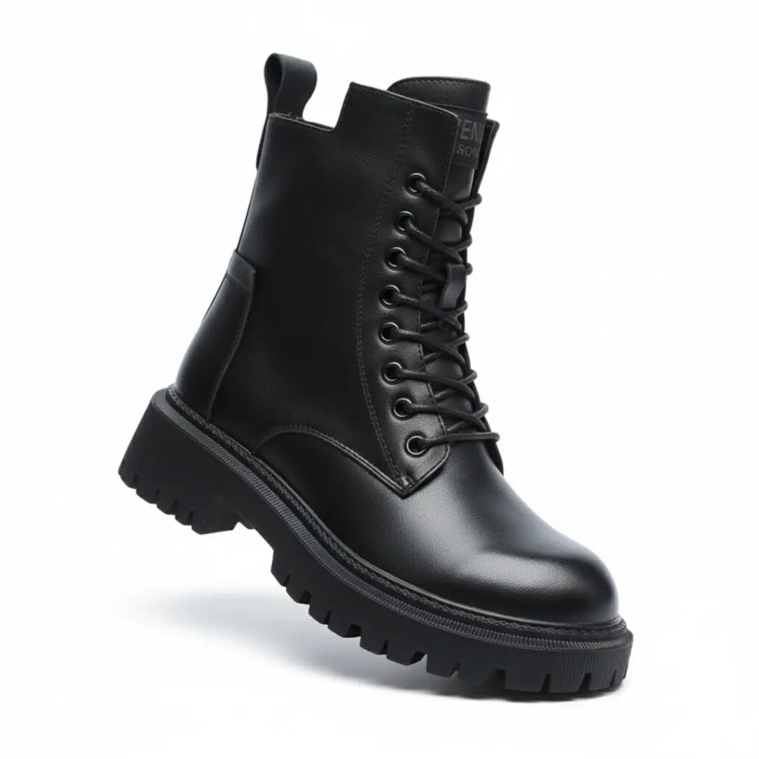 Raven Chunky Veterlaarzen Dames – Stoere Enkelboots met Plateauzool