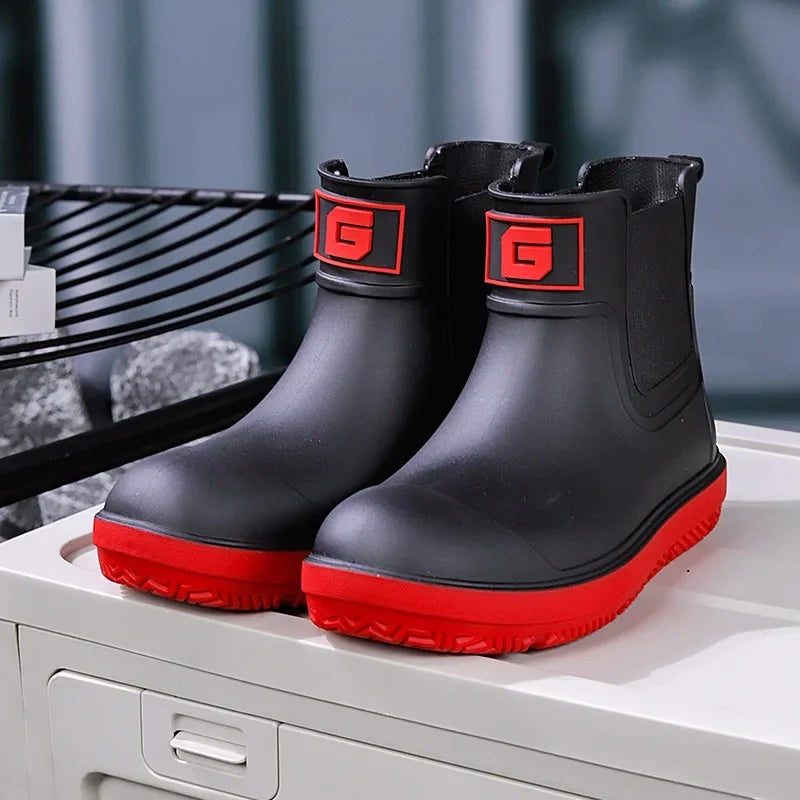 Elion Waterdichte Antislip Regenlaarzen - Stevige Lage Schoenen