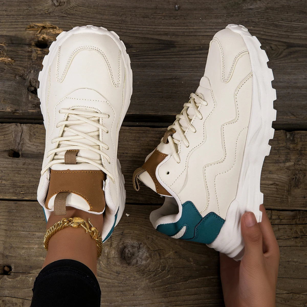 Jade Dames Sneakers met Voetbed - Vegan Leren Schoenen