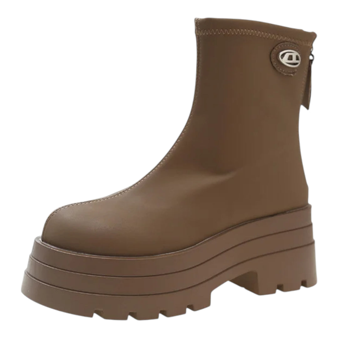 Roxy Platform Boots Dames – Chunky Enkel laarzen met Plateauzool