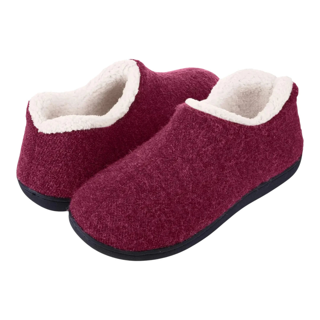 Clara Warme Dames Pantoffels – Pluche Sloffen met Harde Zool