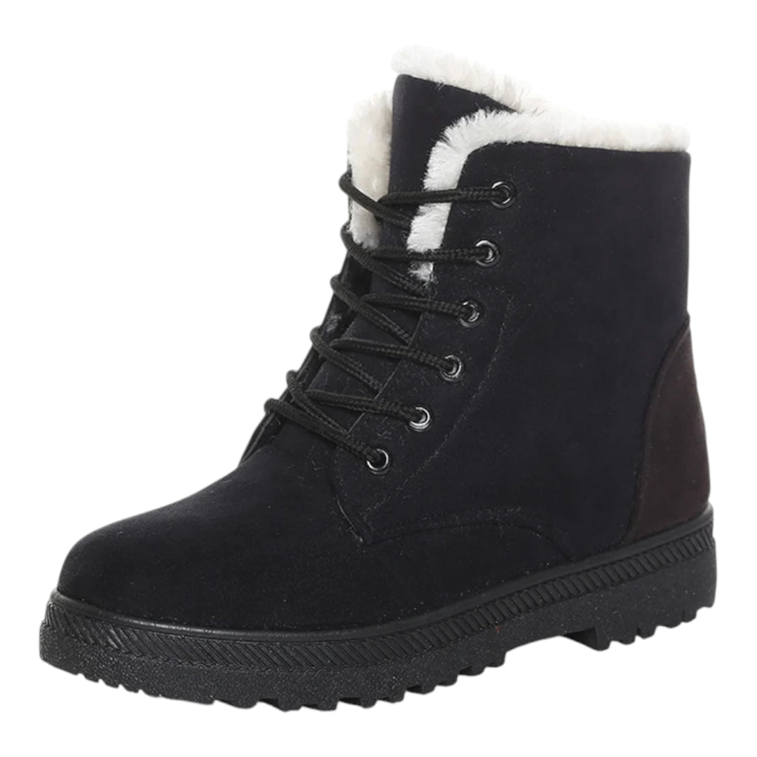 Dames Winterboots – Warme Enkellaarsjes met Voering en Antislip Zool