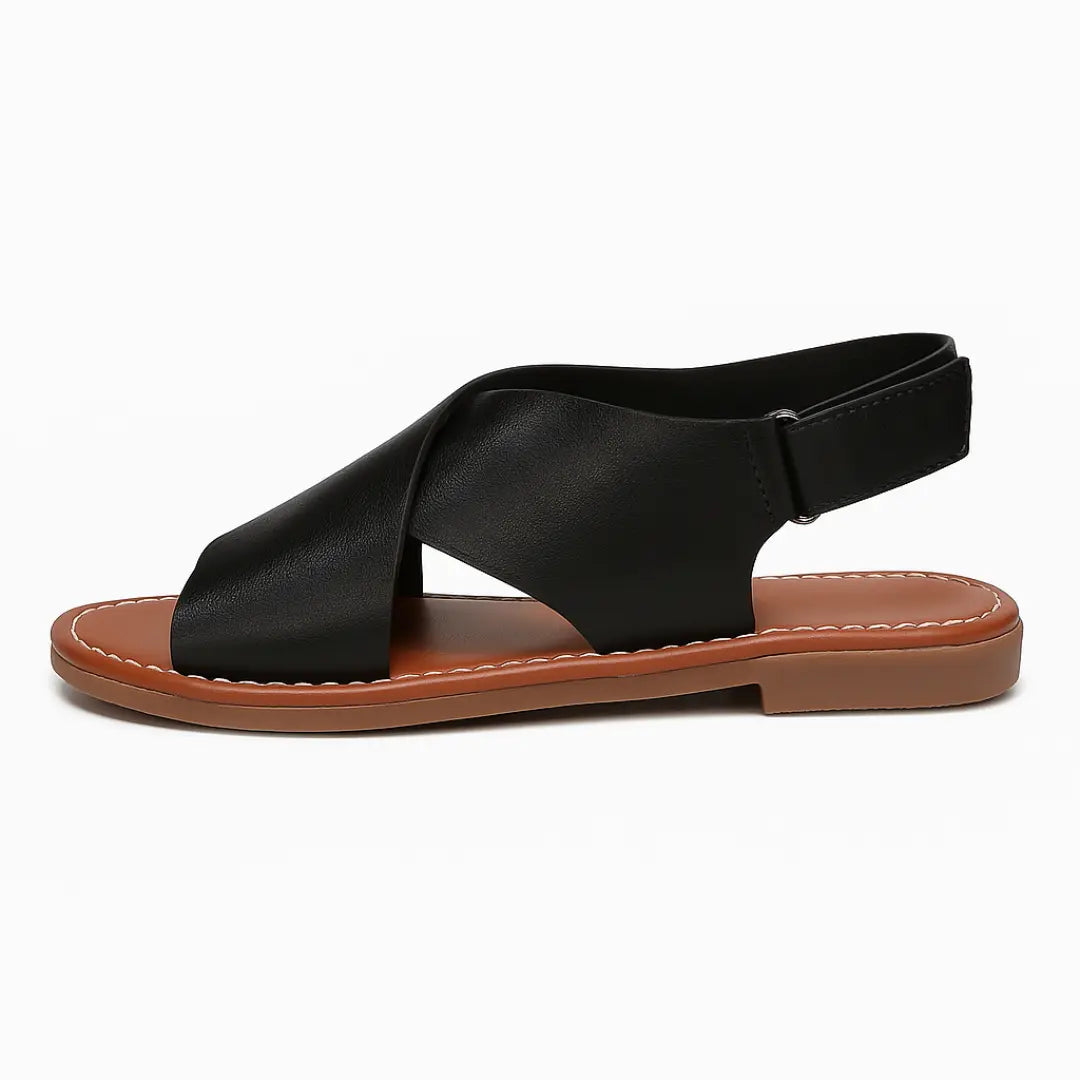 Ziva Leren Sandalen Dames met Hakje & Gesp - Zomerse Sandalen