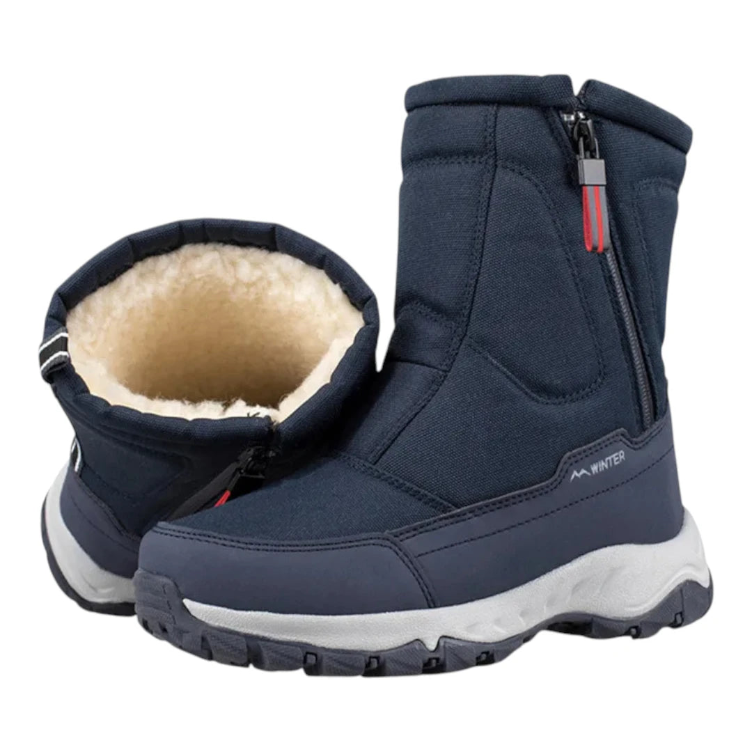 Lara Winterlaarzen Dames – Snowboots met Zachte Bontvoering en Rits