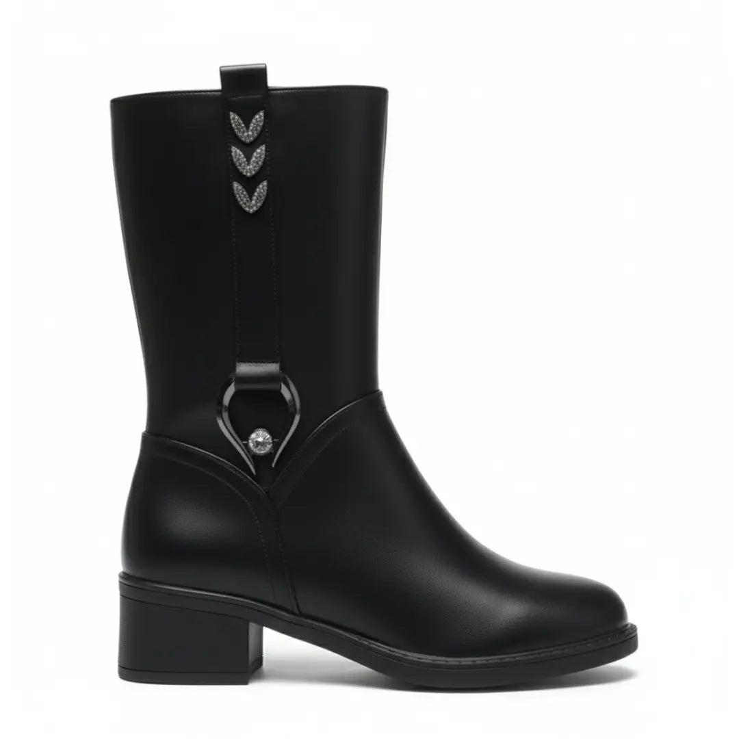 Selene Hoge Gevoerde Laarzen Dames – Warme Winter Boots met Hak