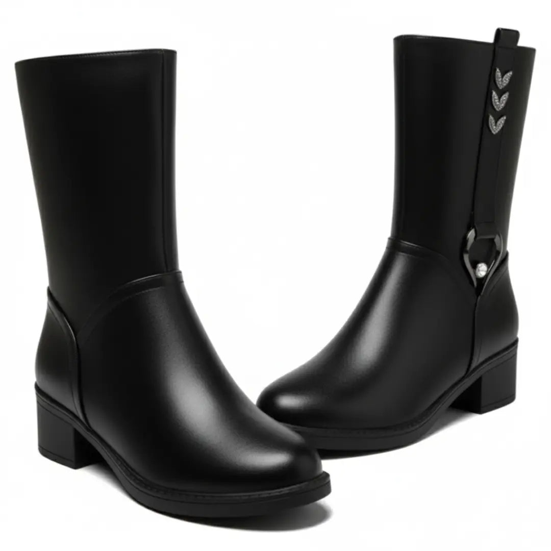 Selene Hoge Gevoerde Laarzen Dames – Warme Winter Boots met Hak