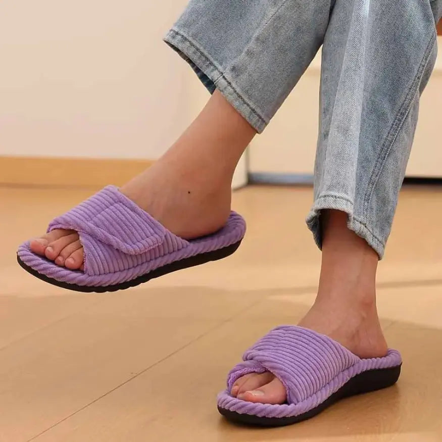 Sky Fluffy Slippers met Voetbed - Orthopedische sloffen