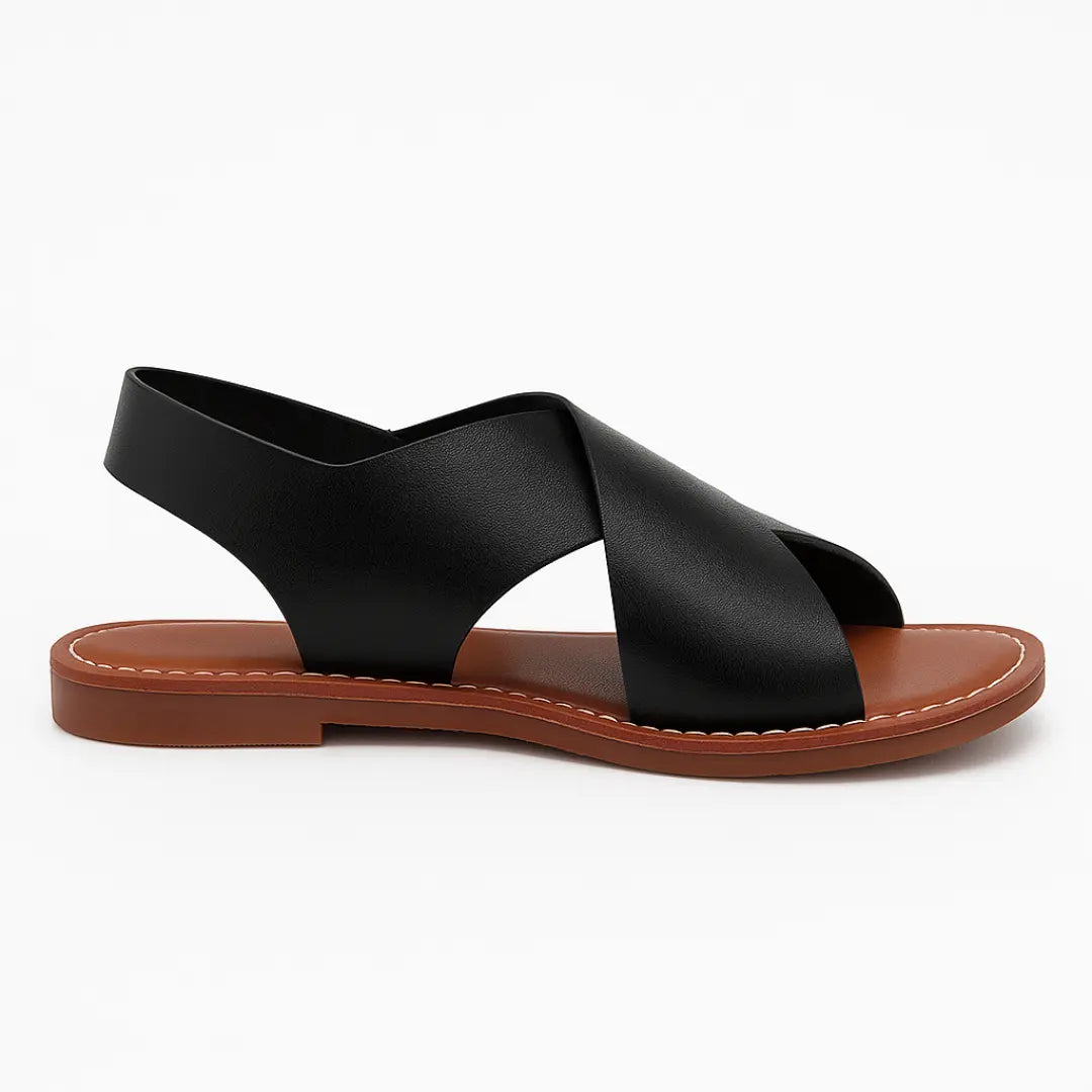 Ziva Leren Sandalen Dames met Hakje & Gesp - Zomerse Sandalen
