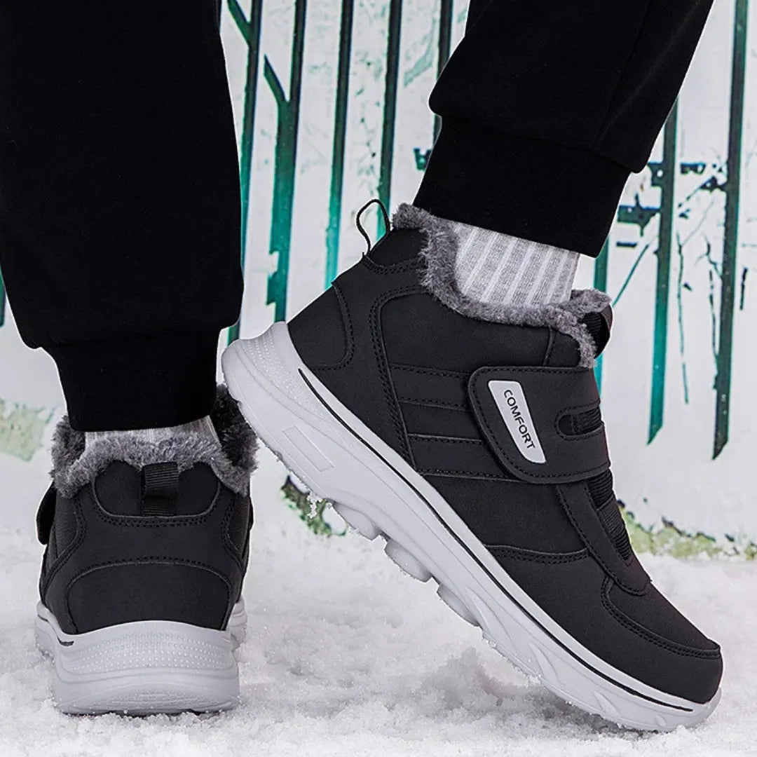 Lars Heren Snowboots met Klittenband – Diabetes Schoenen met Voering