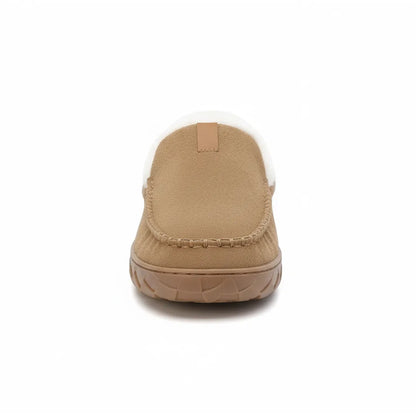 Luca Instappers Heren – Warme Suède Loafers Pantoffels met Harde Zool