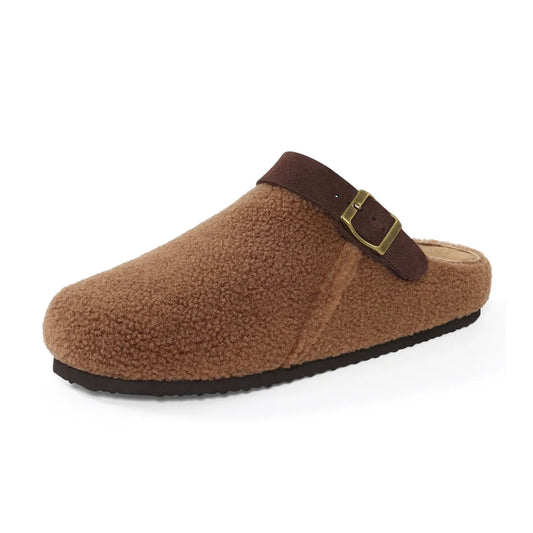 Thea Dames Pantoffels – Bontslippers met Kurkzool en Verstelbare Band