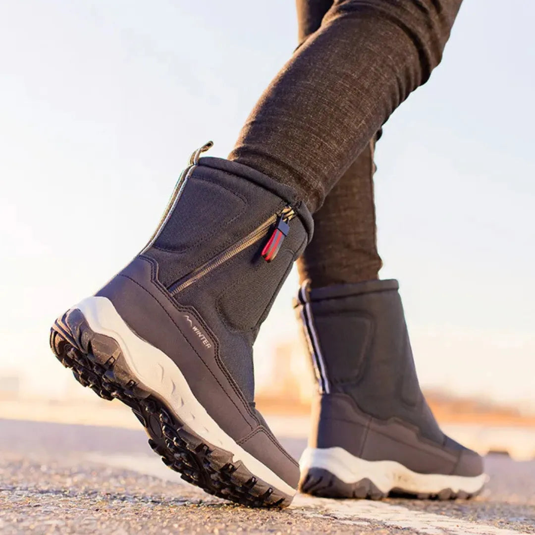 Lara Winterlaarzen Dames – Snowboots met Zachte Bontvoering en Rits