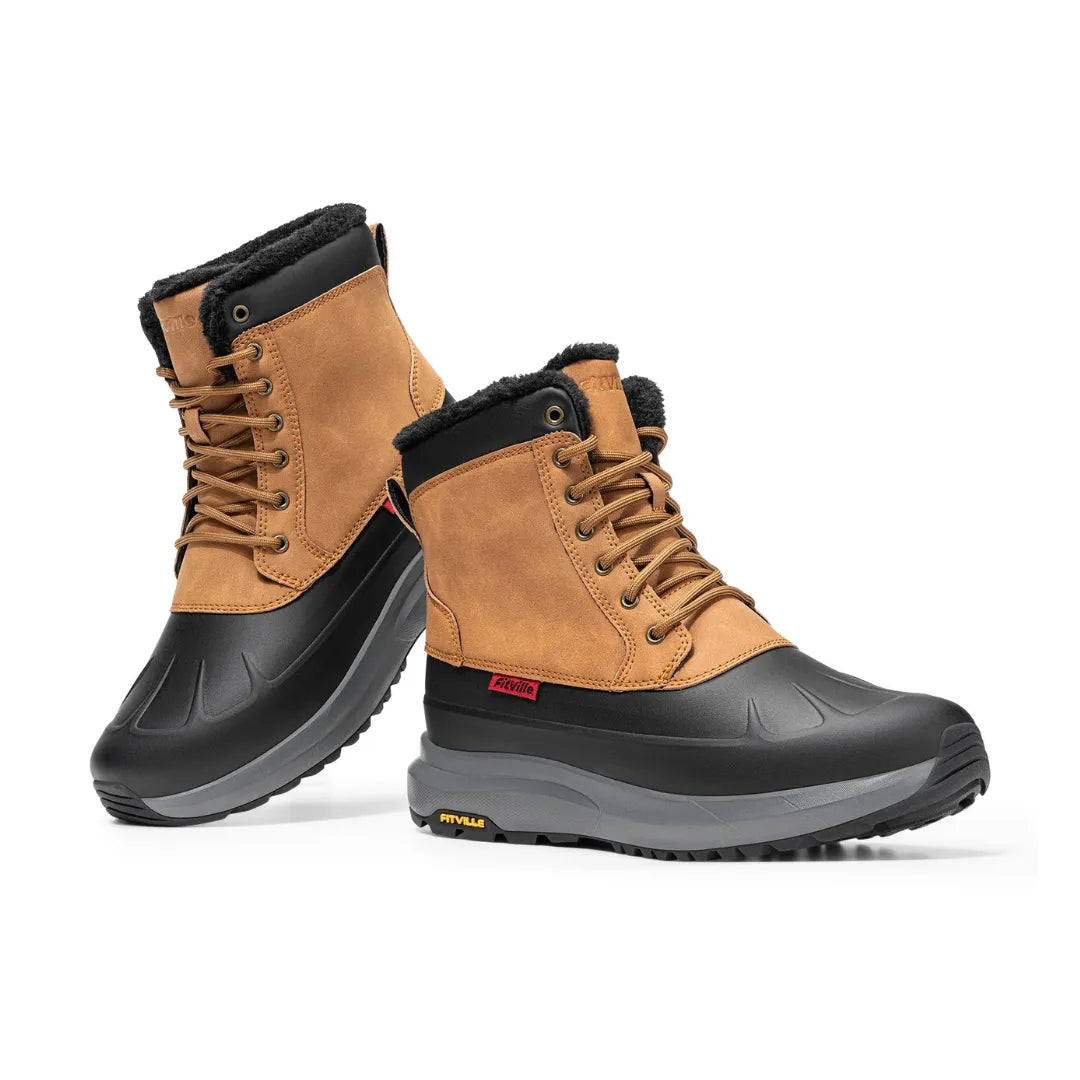 Piet Heren Winterlaarzen – Gevoerde Snowboots met Brede Teendoos