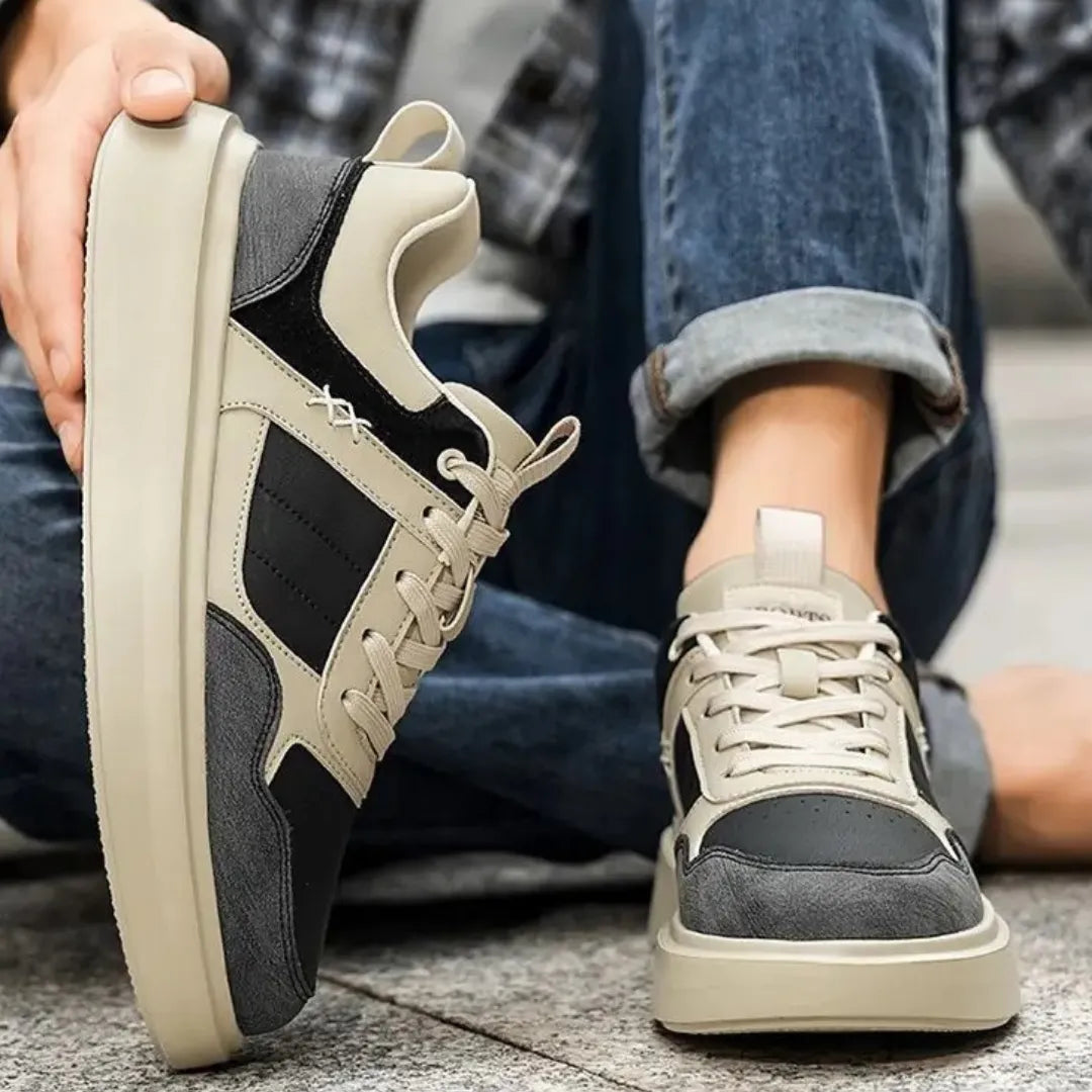 Riley Leren Sneakers Heren – Waterdichte Lage Sneakers