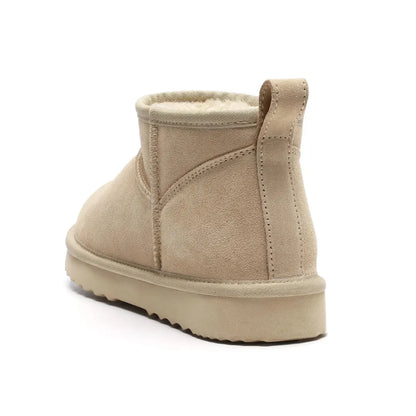 Alix Warm Suède Enkellaarsje Dames - Gevoerde Boots met Antislip zool