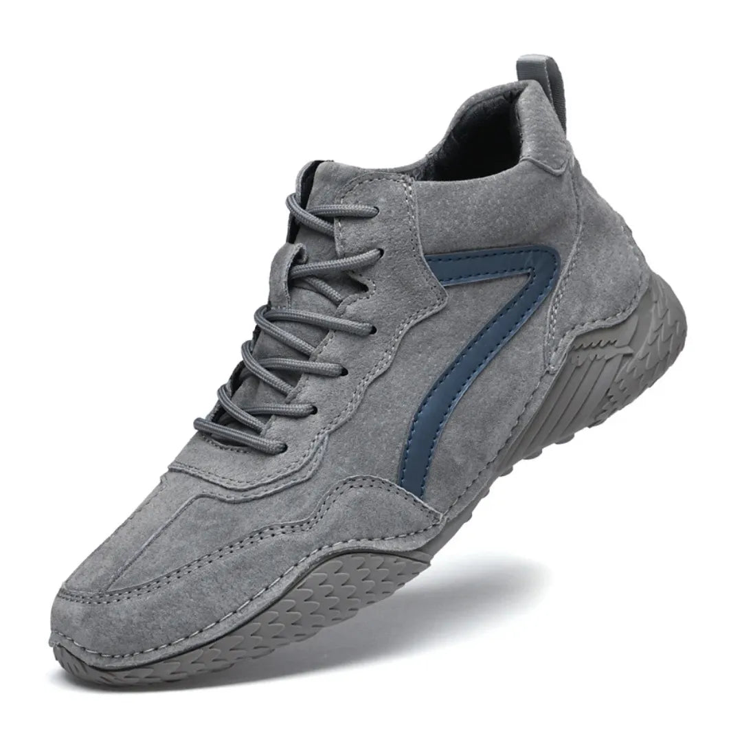 Arvid Leren Herenschoenen - Comfortabele Hoge Sneakers met Antislip