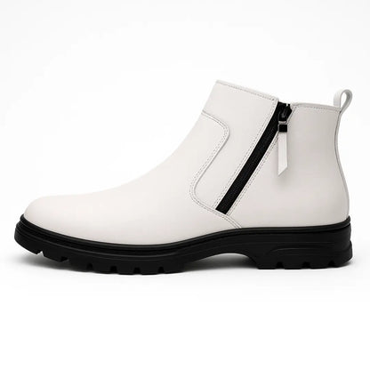 Zeno Leren Enkellaarzen Heren – Comfortabele Schoenen met Rits