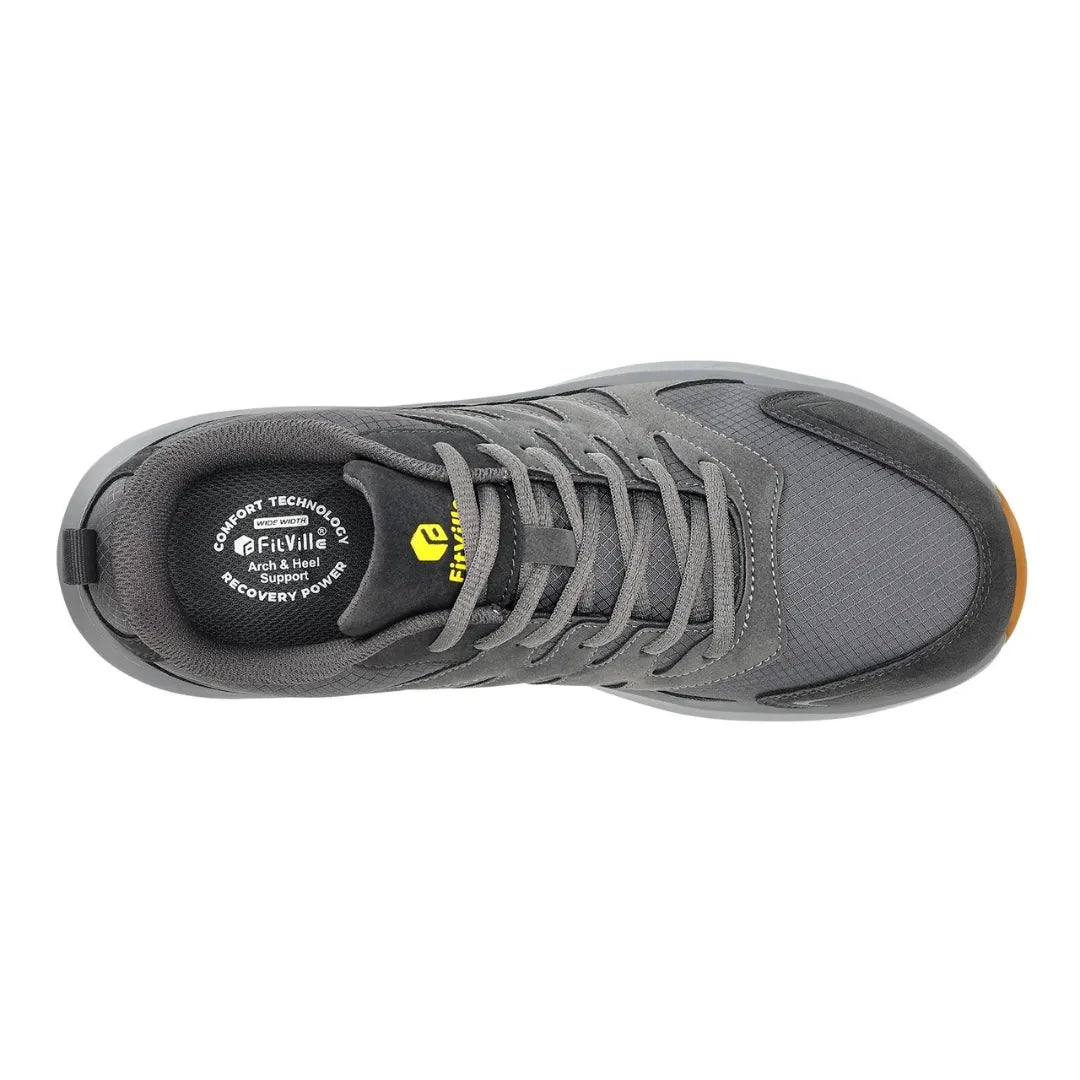 Mats Heren Wandelschoenen – Extra Brede Sneakers met Steunzool