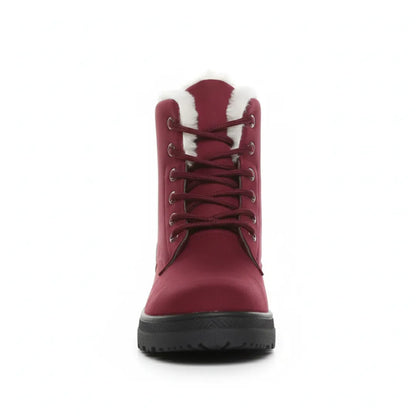 Dames Winterboots – Warme Enkellaarsjes met Voering en Antislip Zool