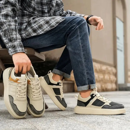 Riley Leren Sneakers Heren – Waterdichte Lage Sneakers