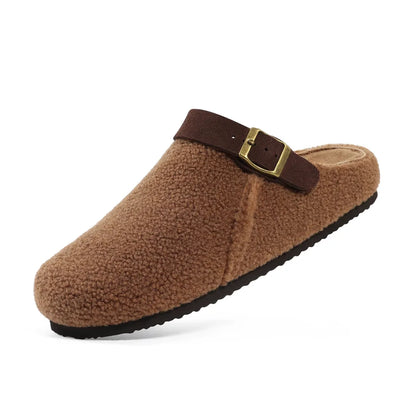 Thea Dames Pantoffels – Bontslippers met Kurkzool en Verstelbare Band