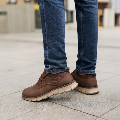 Casual Leren Schoenen Heren - Flexibele Zool & Ademend Design
