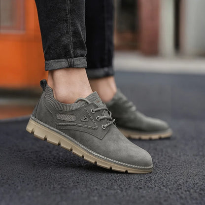 Casual Leren Schoenen Heren - Flexibele Zool & Ademend Design
