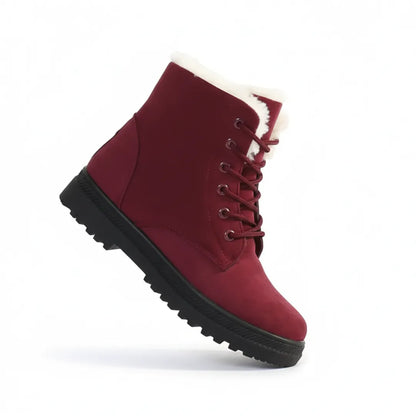 Dames Winterboots – Warme Enkellaarsjes met Voering en Antislip Zool