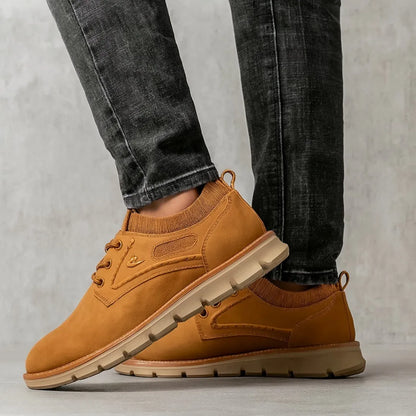 Casual Leren Schoenen Heren - Flexibele Zool & Ademend Design