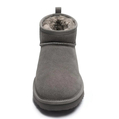 Alix Warm Suède Enkellaarsje Dames - Gevoerde Boots met Antislip zool