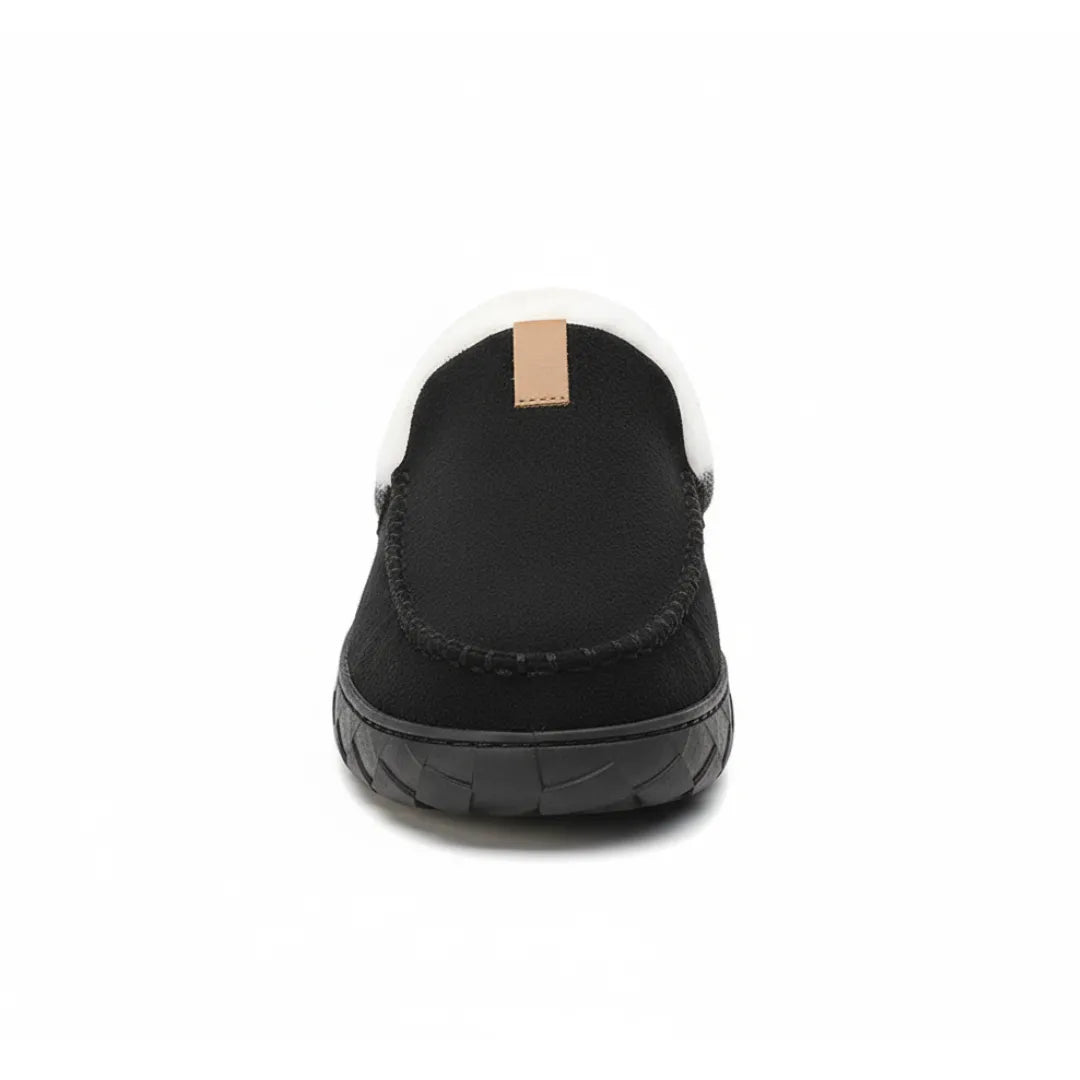 Luca Instappers Heren – Warme Suède Loafers Pantoffels met Harde Zool