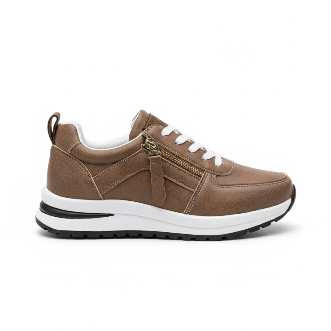 Livia Dames Sneakers - Comforabele Veterschoenen met Demping