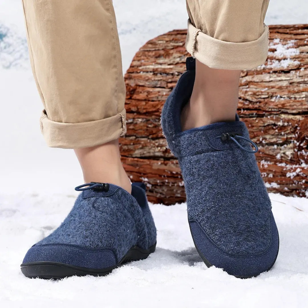 Jari Barefoor Pantoffels Heren - Warme Sloffen met Flexibele Zool