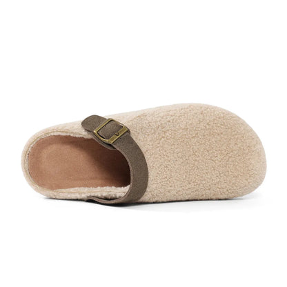 Thea Dames Pantoffels – Bontslippers met Kurkzool en Verstelbare Band