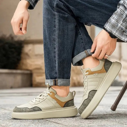 Riley Leren Sneakers Heren – Waterdichte Lage Sneakers