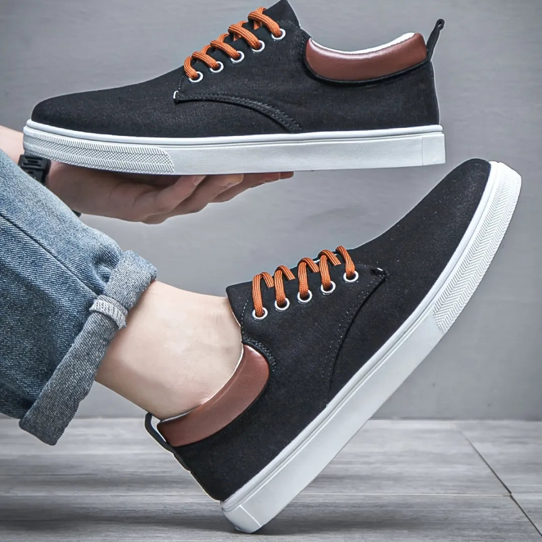 Casual Sneakers Heren - Schoenen met Vetersluiting & Uitneembare Zool